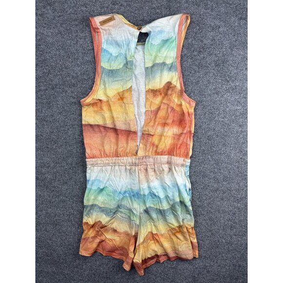 Picture Organic Romper Womens Medium Rainbow Ombre Sleeveless Drawstring Keyhole - Picture 8 of 8
